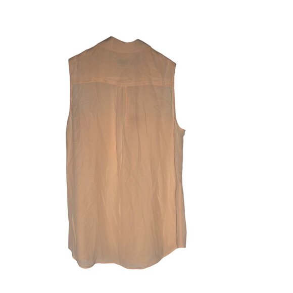 Equipment Femme Sleeveless 100% Silk Blouse Women's Size Medium in Peach EUC! - Picture 6 of 6